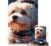 Space Pup Dreams Big Jigsaw Puzzles for Teenagers 1000 Piece Thought Toy Calm Escape Precise Edge Amazing Present (38x26cm)