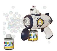 Space Rabbit 15-Hole Bubble Machine, Portable Bubble Blower For Kids - Cute Rabbit Design, Continuous Bubble Blowing, Safe for Toddlers, Portable for Indoor & Outdoor Garden Party Activities (Black)