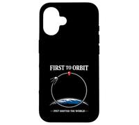 Space Race Cold War Sputnik Cosmonaut Rocket History Case for iPhone 16