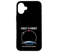 Space Race Cold War Sputnik Cosmonaut Rocket History Case for iPhone 16 Plus