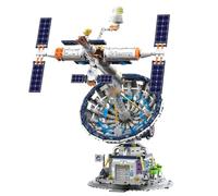 Space Radio Telescope Building Blocks Set, 1053PCS Space Station & Docking Module Model, Astronomy Exploration Collectible Display, Festival Birthday Gifts for Astronomy Enthusiasts