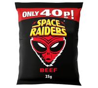 Space Raiders Beef Flavour Cosmic Corn Snacks, Pack of 36 x 25 g