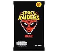 Space Raiders - Beef Flavour Crisps - 16 Large Bags x 78g