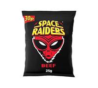 Space Raiders Beef Flavoured Cosmic Corn Snack Crisps Pack of 36