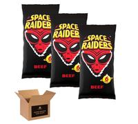 Space Raiders Crisps 6 Pack in 1 Pack - Beef/Onion Classic Retro Crisps Snack Packs for Lunchboxes, School, Work, Picnics & Sharing - Bold Flavour Crunchy Snacks (Pack 3, 6xBeef)