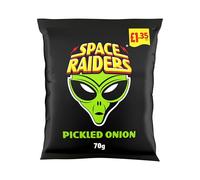 Space Raiders Crisps 70g £1.35 PMP Packs Grab & Go Corn Snacks (20 x 70g, Pickled Onion)