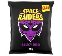 Space Raiders Saucy BBQ Crisps 70g, £1.35 PMP | Case of 20