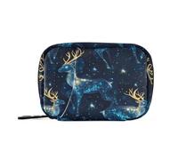 Space Reindeer Blue medical bag with Detachable Compartments portable pill bag organizer