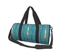 Space Retro Futurism Mid Century Modern Art Travel Duffel Bag Foldable Weekender Duffle Bag Women Men Overnight Sports Gym Bag