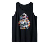 Space Rock Hunting Astronaut Finding a Radiant Universe Tank Top