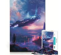 Space Rocket 1000 Piece Jigsaw Puzzles for Adults Teenagers Thought Toy Leisure Time Accurate Edge Wall Art Decor 38x26cm