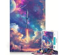 Space Rocket 1000 Piece Jigsaws for Teenagers Puzzle Logic Toy Together Fun Precision Cut Stylish Gift 38x26cm