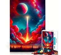 Space Rocket Adventure 1000 Pieces Jigsaws Adults Puzzles Gifts Mind Skill Toy Quiet Fun Design Assembly 38x26cm