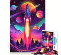 Space Rocket Adventure Jigsaw Puzzles for Adults1000 Piece Sharp Logic Toy Together Fun Tight Cut Memorable Gift 50x75cm