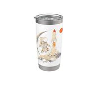 Space Rocket Astronaut with Planets and Moon Spaceship Kids Stainless Steel Insulated Tumbler