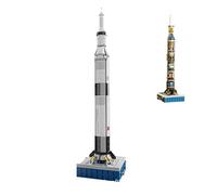 Space Rocket Building Blocks Set with Launch Stand, STEM Rocket Ship Bricks Kit with Translucent Design, Cool Collectible Model for Home & Office Decor, Ideas Gifts for Adults Boys 14+ (846PCS)