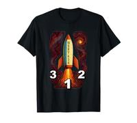 Space Rocket Counting Down Theme Astronaut Spaceman Ship T-Shirt