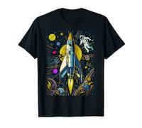 Space Rocket Counting Down Theme Astronaut Spaceman Ship T-Shirt