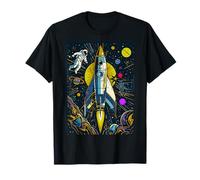 Space Rocket Counting Down Theme Astronaut Spaceman Ship T-Shirt