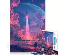 Space Rocket Jigsaw Puzzle for Adults 1000 Pieces Smart Game Tension Relief Pattern Assembly Heartfelt Gift 38x52cm
