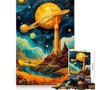 Space Rocket Landscape 1000 Pieces Jigsaws Adults Puzzles Gifts Fine Logic Toy Gentle Leisure Neat Edge Lovely Gift 50x75cm