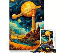 Space Rocket Landscape Jigsaw Puzzles for Adults1000 Piece Sharp Logic Toy Together Fun Tight Cut Memorable Gift 38x52cm