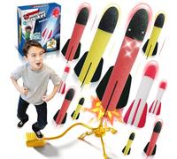 Space Rocket Launcher for Kids, Foam Rocket Launcher, Fun Catapult Boys Toys, Girls Gift Rockets Kids Outdoor Toy Age 3 4 5 6 7 8 + Years Old
