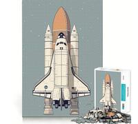 Space Rocket Minimalist Jigsaw Puzzles 1000 Piece for Teenagers Mind Skill Toy Cozy Relax Design Assembly Thoughtful Gift 38x52cm
