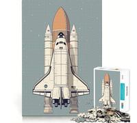 Space Rocket Minimalist Jigsaw Puzzles for Adults 1000 Pieces Pure Logic Toy Stress Free Sharp Cut Santa Wish Item 50x75cm