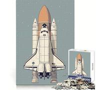 Space Rocket Minimalist Jigsaw Puzzles for Adults 1000 Pieces Pure Logic Toy Stress Free Sharp Cut Santa Wish Item 50x75cm