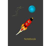 Space Rocket Notebook: College ruled notebook for composition, planning, journaling or taking notes