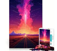 Space Rocket Pop Art Jigsaw Puzzle for Teenagers 1000 Pieces Brain Skill Home Activity Exact Edge Festive Gift 38x26cm