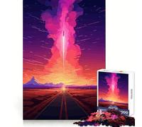 Space Rocket Pop Art Jigsaw Puzzle for Teenagers 1000 Pieces Brain Skill Home Activity Exact Edge Festive Gift 38x26cm
