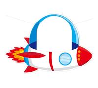 Space Rocket Ship Photo Banner Backdrop Outer Space Party Decor Cartoon Rocket Astronaut Photo Booth Prop Outer Spaces Photograph Background for Kids Galaxy Planet Starry Birthday Supplies 59 x 41 in