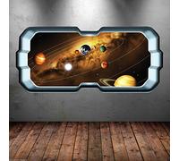 Space Rocket Shuttle Window Planet Full Colour Wall Art Sticker Decal Transfer WSD272