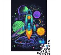 Space Rocket T-Shirt Jigsaw Puzzles Puzzles for Adults Kids. 1000 Piece Impossible Challenge Toy Educational Games Home Decoration for Educational Games Gifts 52x38cm/1000pcs