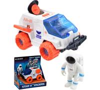 Space Rover Toy Vehicle with Astronaut Figure Star Voyagers Space Exploration Playset for Imaginative Kids Durable Plastic All-Terrain Design Interactive STEM Toy for Creative Role Play
