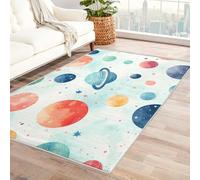Space Rugs for Boys Bedroom - Kids Outer Space Rug, Planets and Stars Rugs for Living Room Bedroom, Washable Non Slip Soft Small Carpet, Patterned Area Rugs & Home Decor 80x150 cm