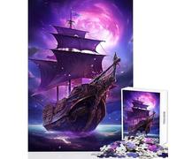 Space Sailing Ship Galaxy for Adults 1000 Piece Jigsaw Puzzle Birthday Gifts Family Activities AntiStress Toys Suitable for People Aged 14 And Above (38x52cm)