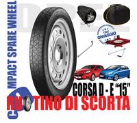 Space Saver Spare Wheel 15" For Opel Corsa 4 Holes With Jack Wrench Bag Pouch
