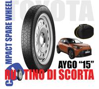 Space Saver Spare Wheel 15" For Toyota Aygo Linea eco-ss With Bag