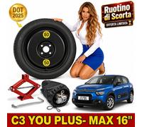 Space Saver Spare Wheel 16" Citroen C3 You Plus Max 4x108 Jack Pouch