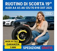 Space Saver Spare Wheel 19" Audi A4 A5 A6 5 Holes 125/70R19 DOT 25 Italia Top OK
