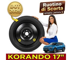 Space Saver Spare Wheel Replacement 17" Korando 5 Holes 5x112 R17 DOT 25 Outlet