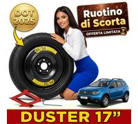 Space Saver Spare Wheel Security 17" Dacia Duster 5x114.3 Jack R17 DOT 2025 Fast