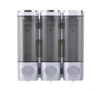 Space Saving 300ML Wall Mounted Soap Dispenser for Shower Essentials Easy Monitoring and Refilling Design (Silver)