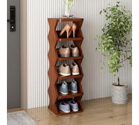 Space Saving 4 6 7 8 Tier Shoe Rack Narrow Entryway Brown 90cm (35.4in) Perfect for Closet Hallway Bedroom Storage Solutions