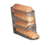 Space Saving 48 Eggs Capacity Storage Box with Slide Out Trays for Easy Access and Organized Kitchen Eggs Storage Container