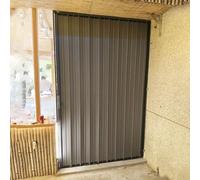 Space-Saving Accordion Door for Entryway - 96.5 x 203 cm Aluminum Folding Door with Handle for Bathroom Laundry and Closet - Complete Hardware Included