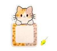 Space Saving Adhesive Scratch Pad Wall Mounted Cartoon Kitten Felt Furniture Protection Wall Mounted Adhesive Furniture Protector No Shedding Design